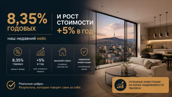 8,35% годовых + рост стоимости на 5% в год — наш недавний инвестиционный кейс